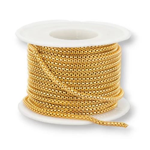 Cobra Steel Mesh Kette 1,9 mm 10 Meter vergoldet