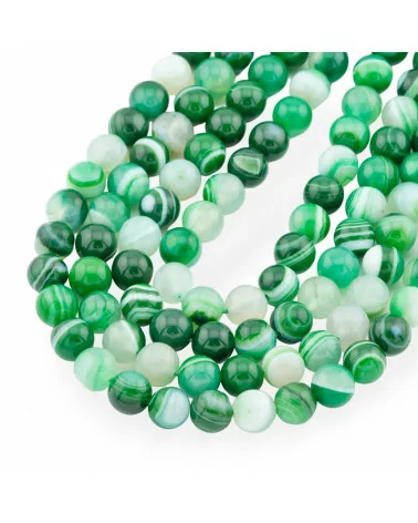 Agata Verde Striata Tondo Liscio 8mm-AGATA VERDE | Worldofjewel.com