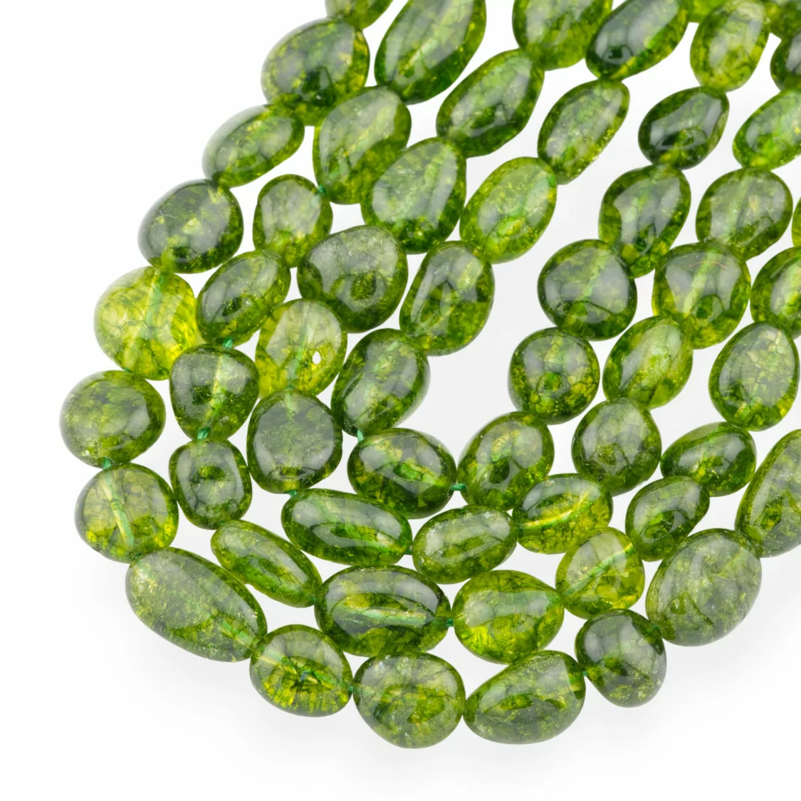 Cristallo Di Rocca Peridot Sasso Burattato 8-10mm-QUARZO TORMALINATO | Worldofjewel.com