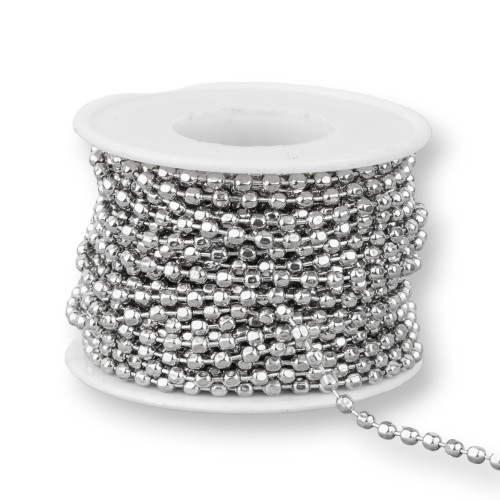 Steel Chain Faceted Ball 3.0mm 10 Meters