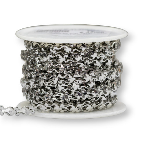 Smooth Drilled Fish Steel Chain 06x11mm 5 Meters