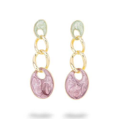 Boucles d'Oreilles Bijoux Émaillées Collection Isabella 1 Paire