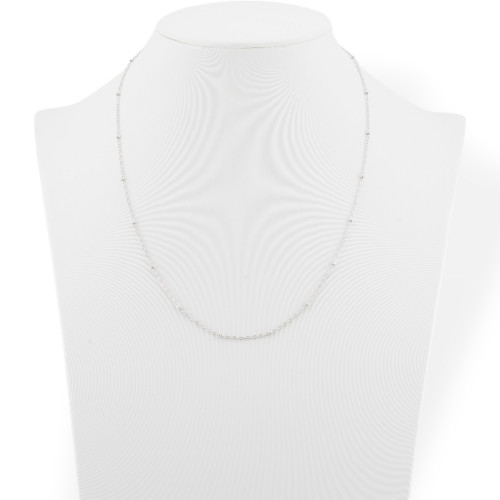 Collier Argent 925 3pcs 40cm Plaqué Rhodié