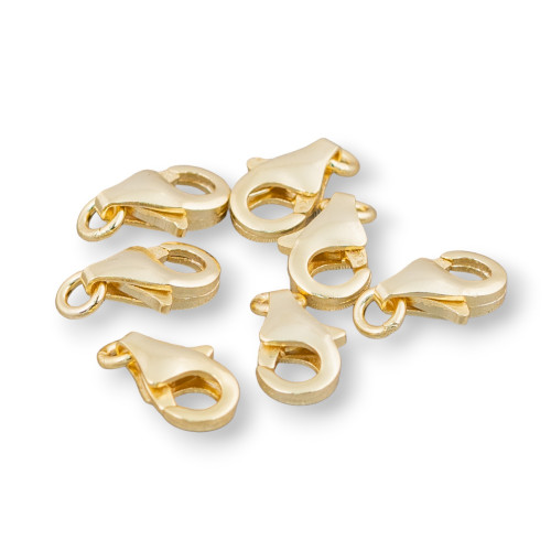 Κούμπωμα Ασημένιο 925 8mm Gold Fish Lobster κούμπωμα 20τμχ