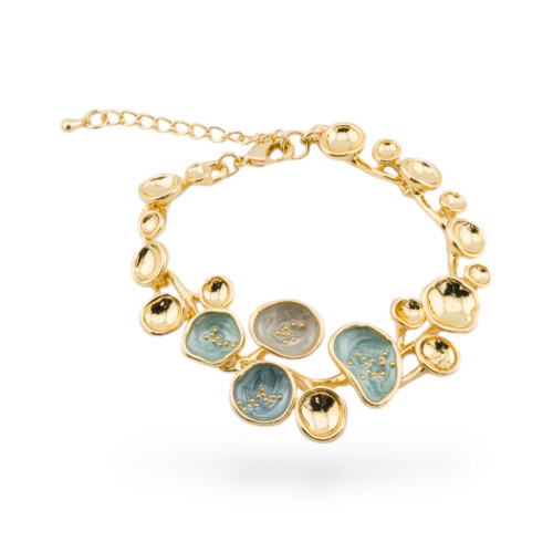 Enamelled Bijoux Bracelet Isabella Collection 1pc Gold MOD19