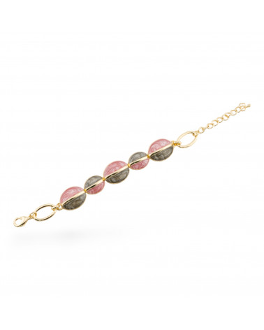 Bracciale Bijoux Smaltato Collezione Isabella 1pz Dorato MOD2-BRACCIALI BRONZO E OCCHIO DI GATTO | Worldofjewel.com