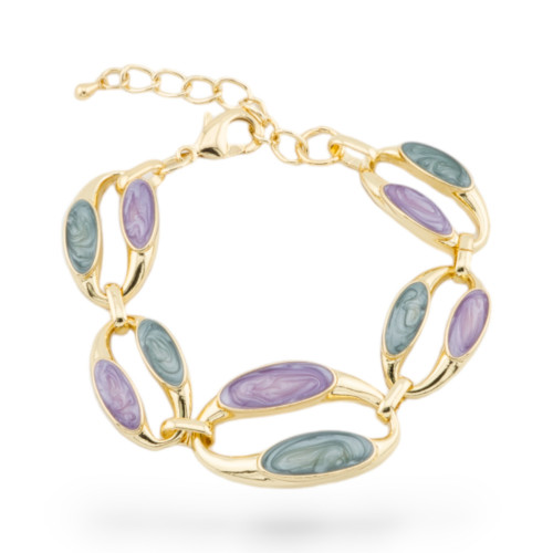 Enamelled Bijoux Bracelet Isabella Collection 1pc Gold MOD25