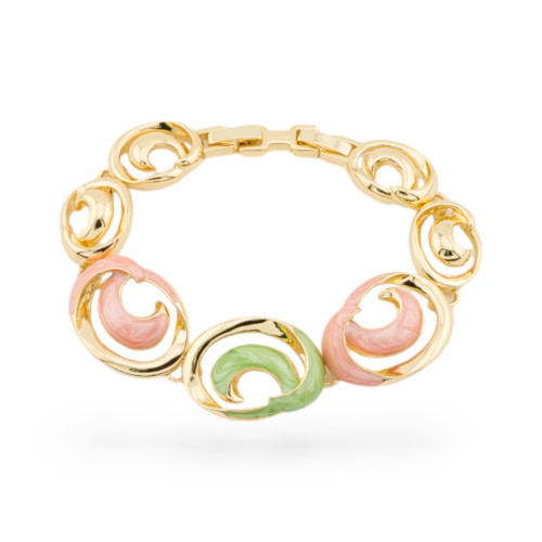 Enamelled Bijoux Bracelet Isabella Collection 1pc Gold MOD4