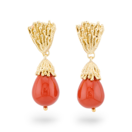 925 Silver Earrings With Gold Mallorca Pearls