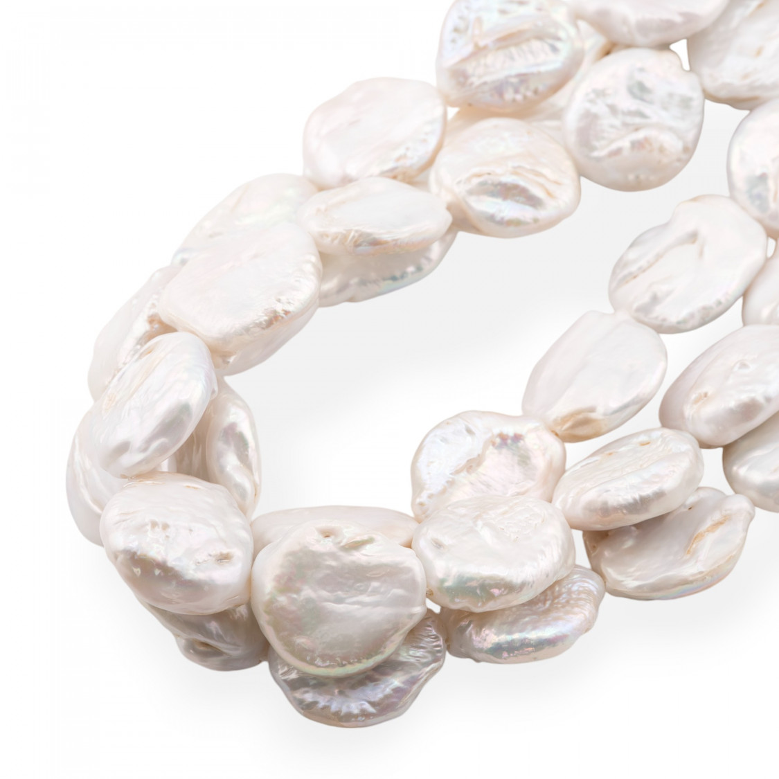 Perle Di Fiume Barocche Piatte (REE) Bianco 70-75gr-PERLE BAROCCHE | Worldofjewel.com