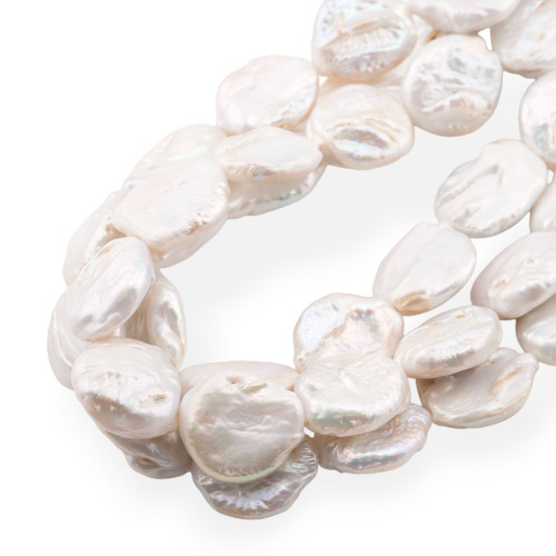 Flat Baroque River Pearls (REE) Λευκά 80-85γρ