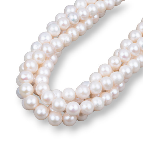 Round River Pearls 10,0-10,5mm AA1A Λευκό