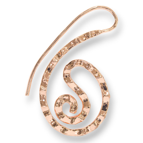 Base Pour Boucles D'Oreilles Bronze Leverback 22x42mm 8 Paires Or Rose