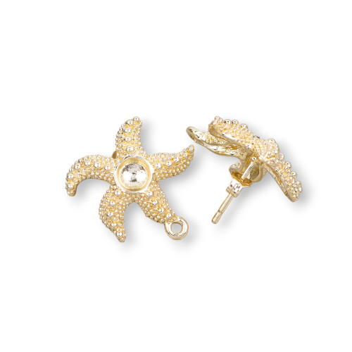 Βάση Για Zamak Stud Earrings 10 Pairs Starfish 18x20mm