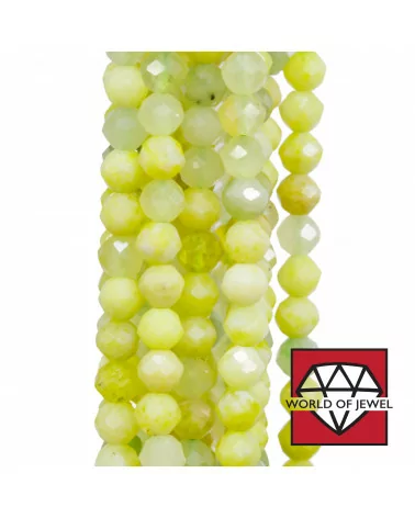 Quarzo Lemon Mix 2 Perlina Tonda Sfaccettata Diamond Cut 4mm-PERLINE DIAMOND CUT | Worldofjewel.com