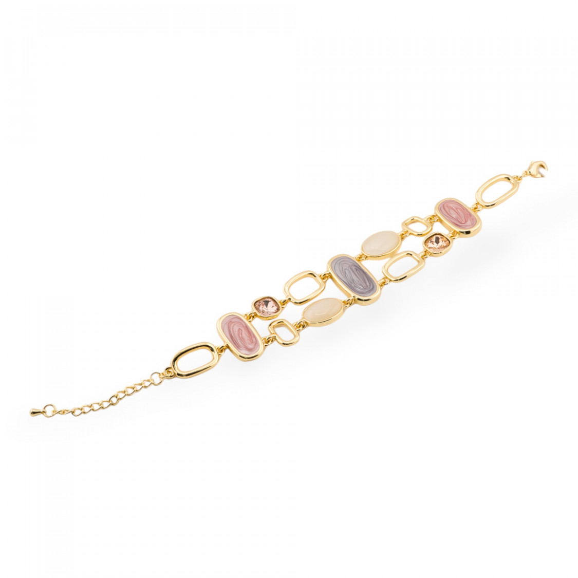 Bracciale Bijoux Smaltato Collezione Isabella 1pz-BRACCIALI BRONZO E OCCHIO DI GATTO | Worldofjewel.com