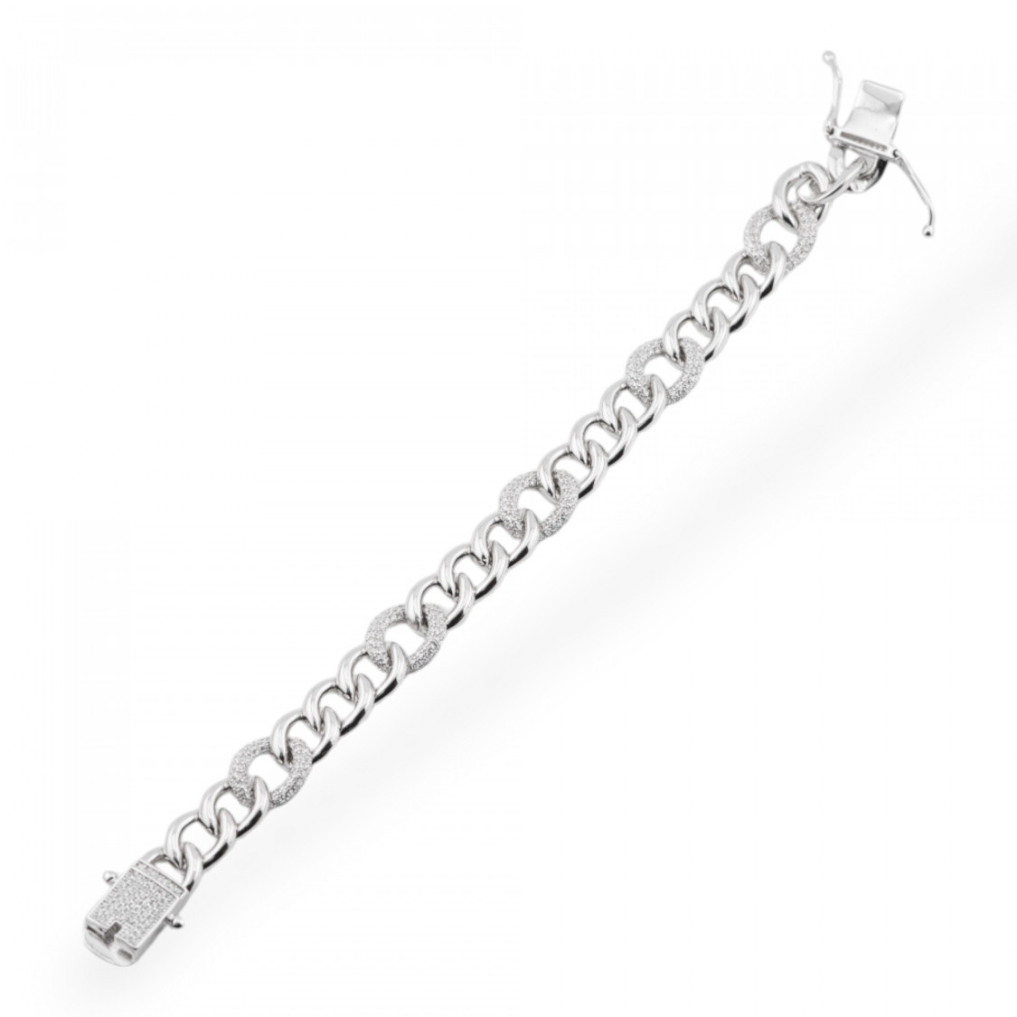 Bracciale In Argento 925 Con Zirconi Pave' 1pz-ARGENTO 925 | Worldofjewel.com