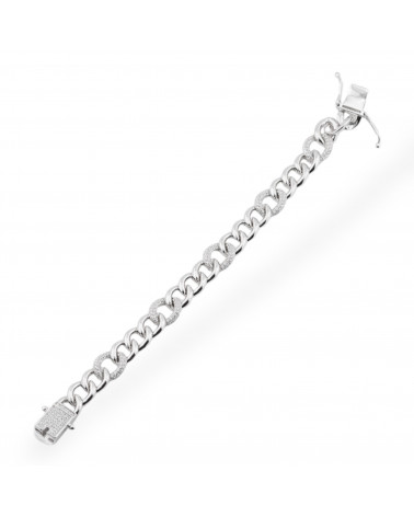 Bracciale In Argento 925 Con Zirconi Pave' 1pz-ARGENTO 925 | Worldofjewel.com