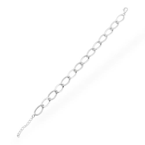 925 Silver Bracelet With Zircons Pave' 1pc