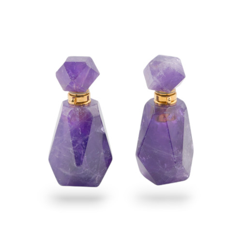 MOD3 2pcs Amethyst Gemstone Bottle Pendant Component