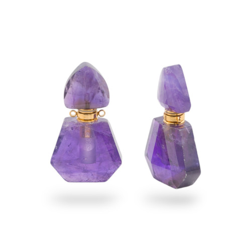 MOD6 24x38mm 2pcs Amethyst Gemstone Bottle Pendant Component