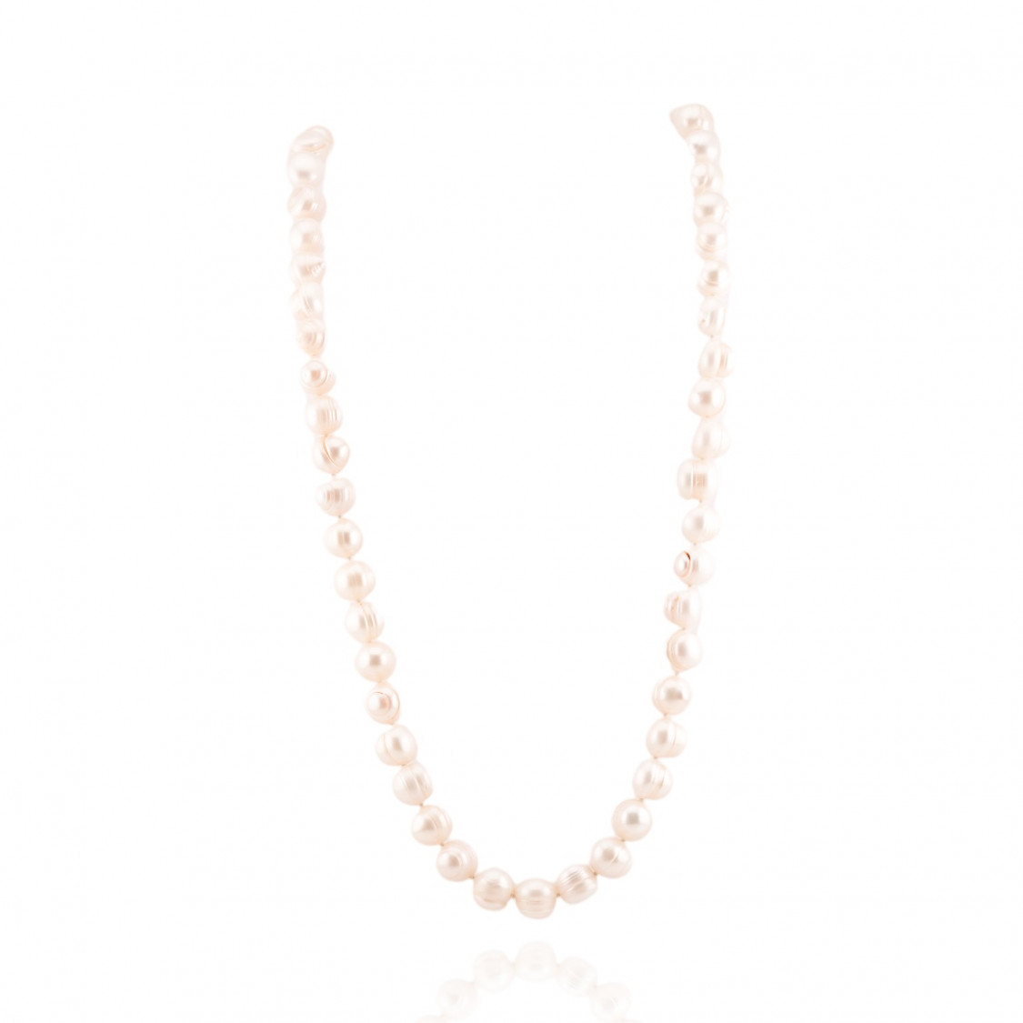 Collana Charlestone Di Perle Di Fiume 90cm Bianche-COLLANE DI ARGENTO 925 | Worldofjewel.com