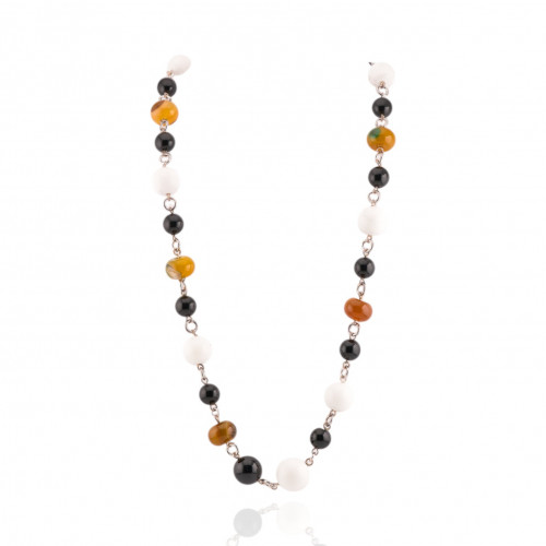 Collana In Argento 925 Con Pietre Dure