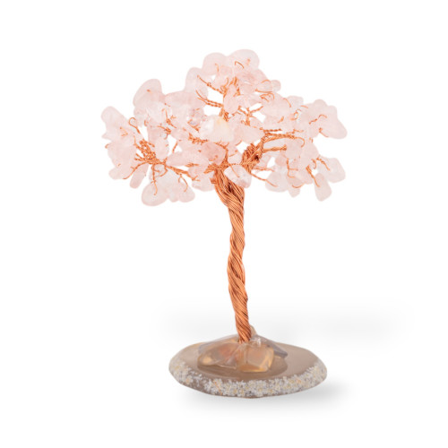 Soprammobile Di Pietre Dure Albero Della Vita Con Base Di Agata 10 cm