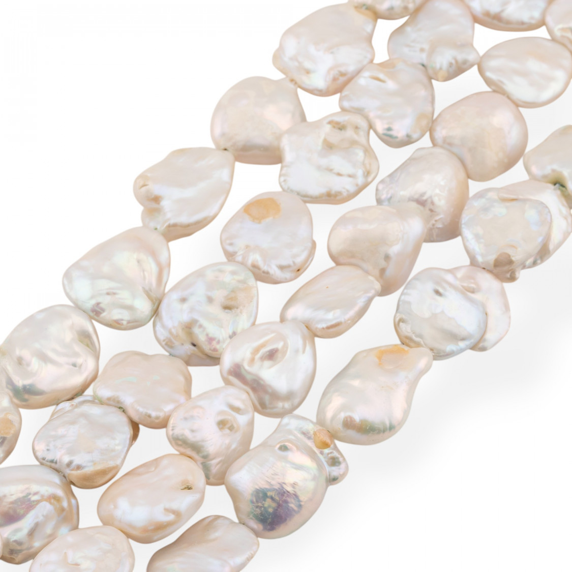 Perle Di Fiume Barocche Piatte Cuore (RYB) 75-80gr Bianco-PERLE BAROCCHE | Worldofjewel.com