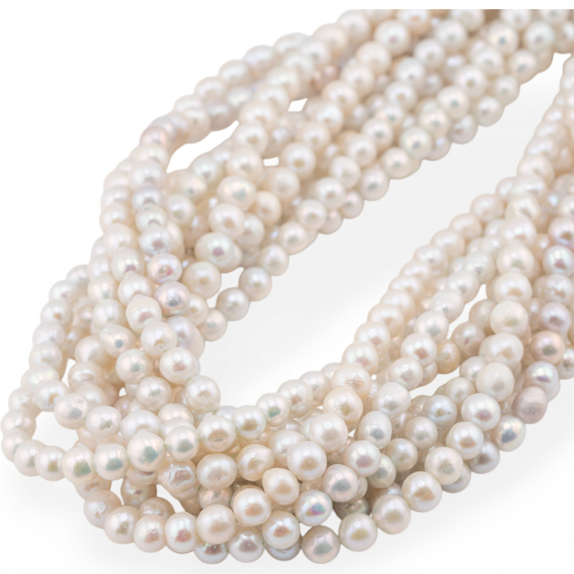 Perle Di Fiume Barocche Tonde 6-7mm Light-PERLE CHICCHI DI RISO | Worldofjewel.com