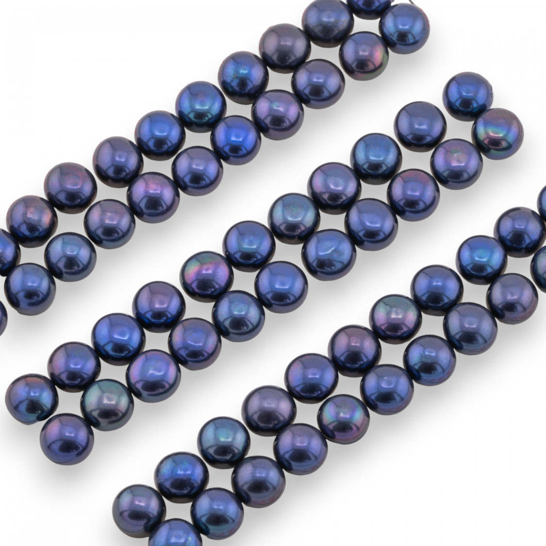 Perle di Fiume Bottoni Cabochon 1 Foro 8,5-9,0mm 30 Paia Grigio Thaiti-1 FORO BOTTONI | Worldofjewel.com