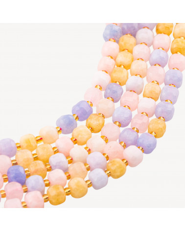 Giada Taglio Rigido Cubo Sfaccettato 8mm Multicolor Berillo-GIADA | Worldofjewel.com