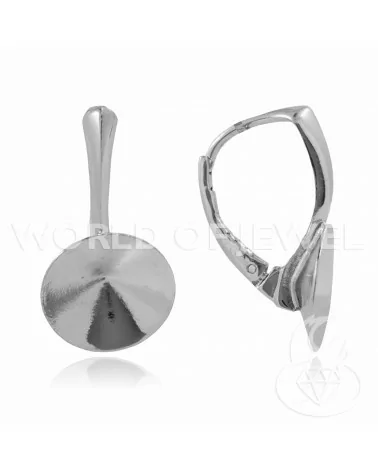 Base Per Orecchini Di Argento 925 Monachella Chiusa Con Coppetta Conica 12mm Rodiato 3 Paia-BASI DI ARGENTO 925 | Worldofjewel.com