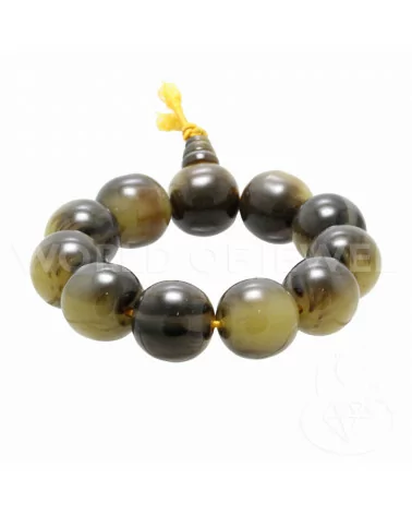 Bracciale Di Resina Imitazione Ambra Tondo 24mm Corno-BRACCIALI BIJOUX | Worldofjewel.com