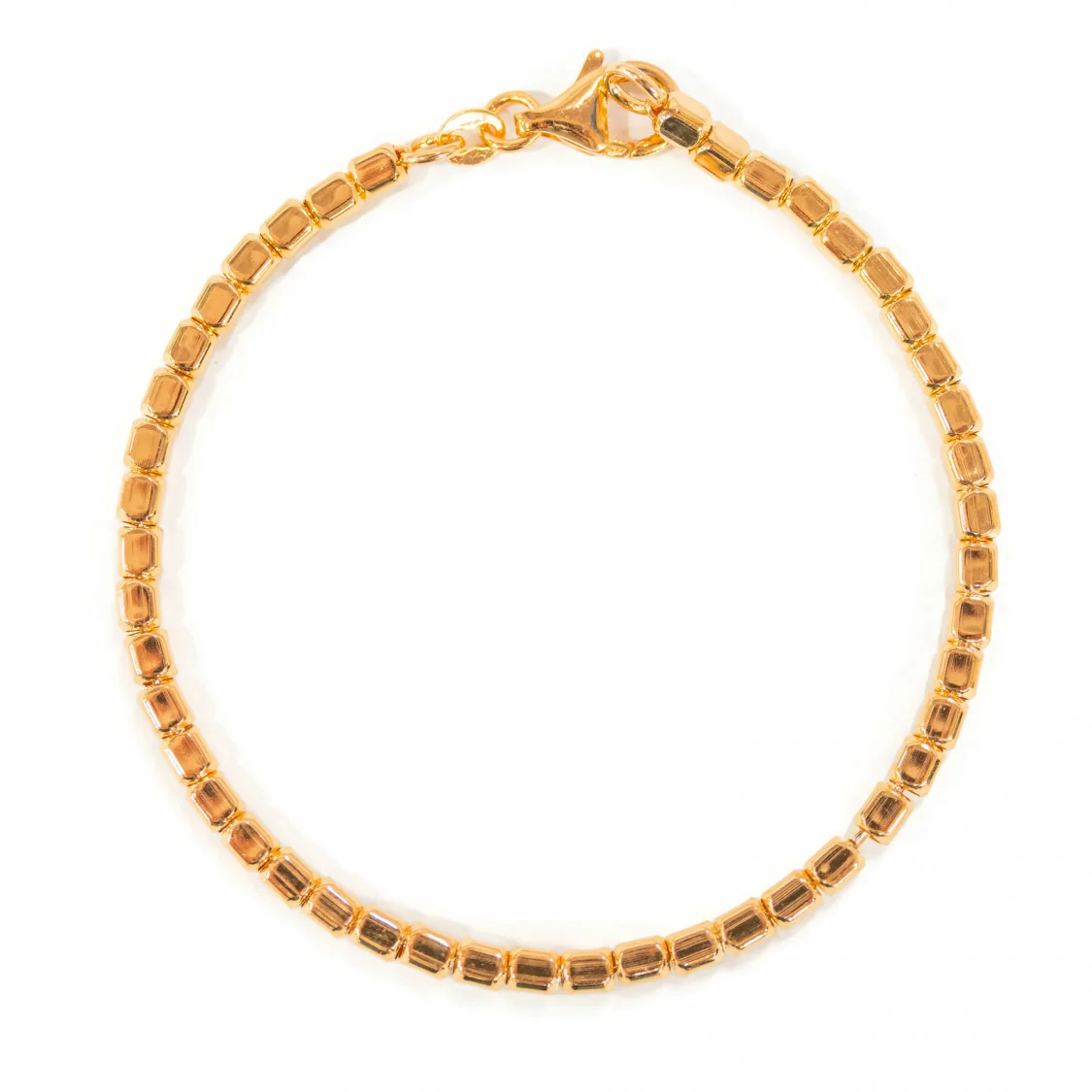 Bracciali Di Argento 925 Con Rettangoli Leggere da 3,2mm Oro Rosa Con Passivazione 4pz-BRACCIALI DI ARGENTO 925 | Worldofjewel.com