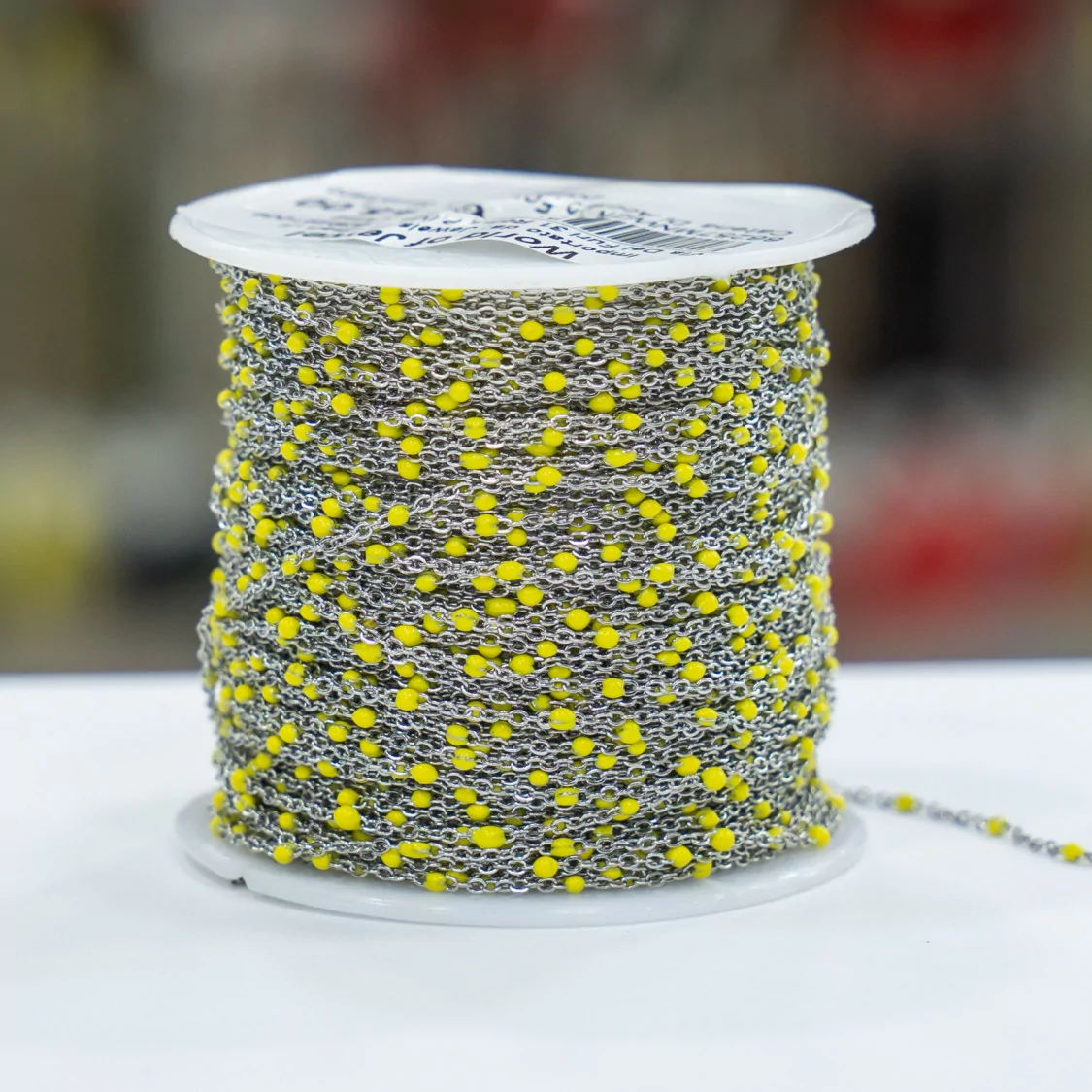 Catena Di Acciaio Forzatina Smaltato 1,3mm 20 Metri Acciaio Giallo-CATENE SMALTATE | Worldofjewel.com