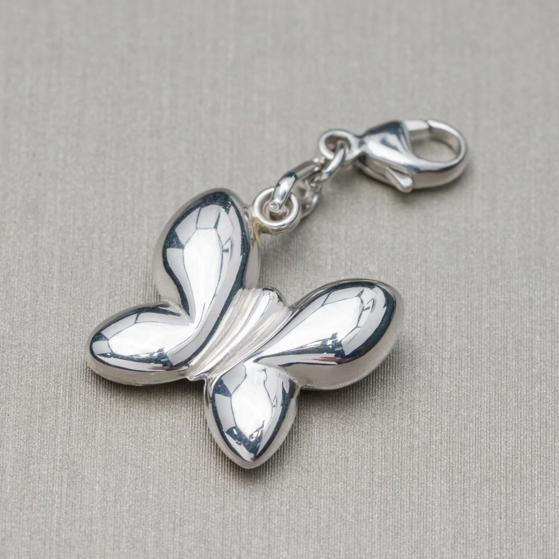 Ciondolo Pendente Charms Di Argento 925 Farfalla Con Moschettone 15x30mm 5pz-ARGENTO 925 DESIGN ITALY | Worldofjewel.com