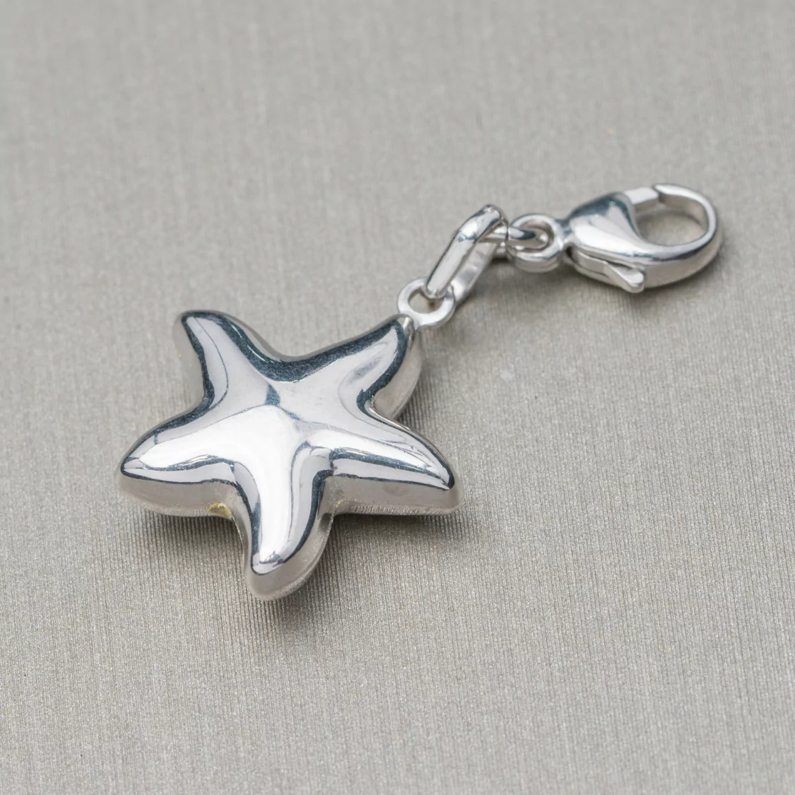 Ciondolo Pendente Charms Di Argento 925 Stella Marina E Moschettone 14x30mm 6pz-ARGENTO 925 DESIGN ITALY | Worldofjewel.com