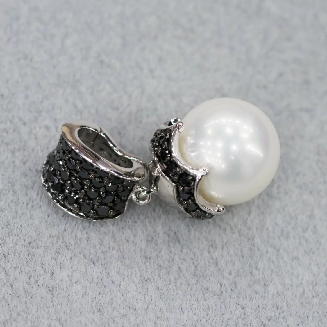 Ciondolo Pendente Di Argento 925 Con Perle Di Maiorca 12x28mm Bianco-ARGENTO 925 DESIGN ITALY | Worldofjewel.com