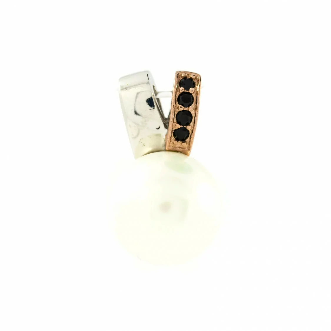 Ciondolo Pendente Di Argento 925 Con Perle Di Maiorca 13x21mm-ARGENTO 925 DESIGN ITALY | Worldofjewel.com