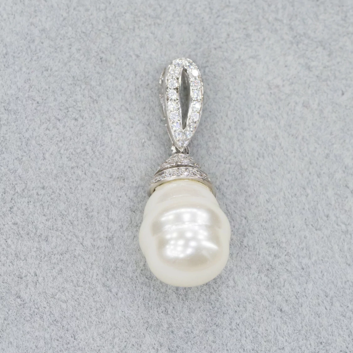 Ciondolo Pendente Di Argento 925 Con Perle Di Maiorca 14x38mm-ARGENTO 925 DESIGN ITALY | Worldofjewel.com