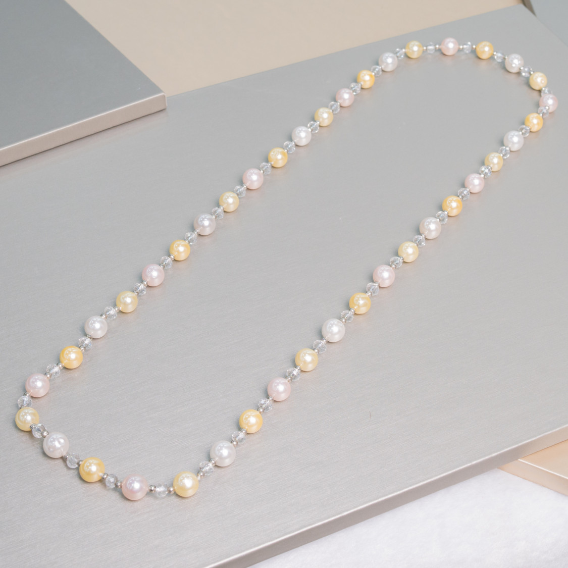 needles white pearl necklace 85cm-