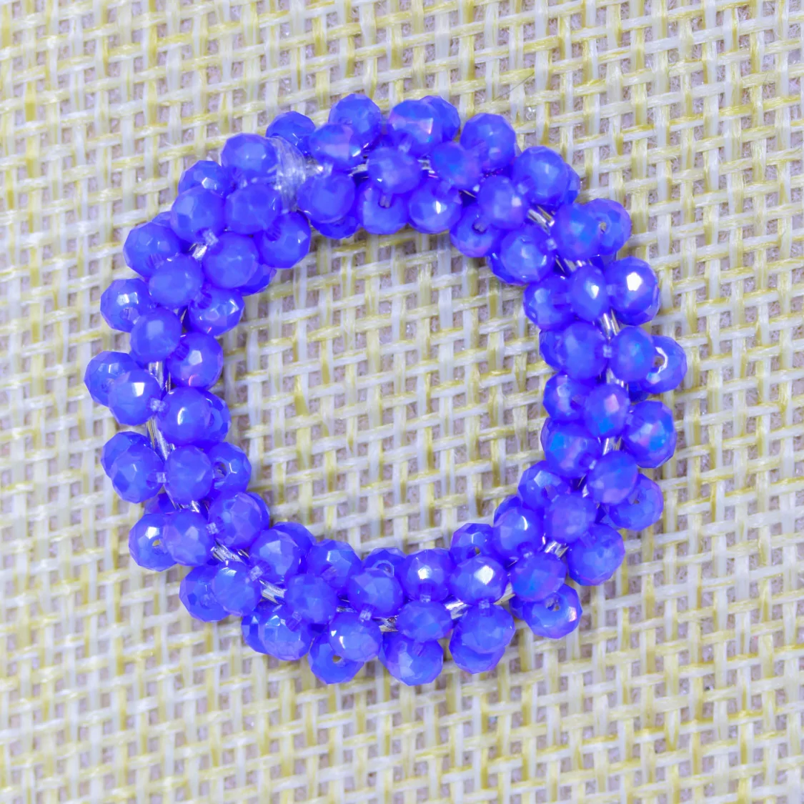 Componente Di Cristalli Intrecciati A Cerchietto 30mm 10pz Blu-COMPONENTI DI CRISTALLI E STRASS | Worldofjewel.com