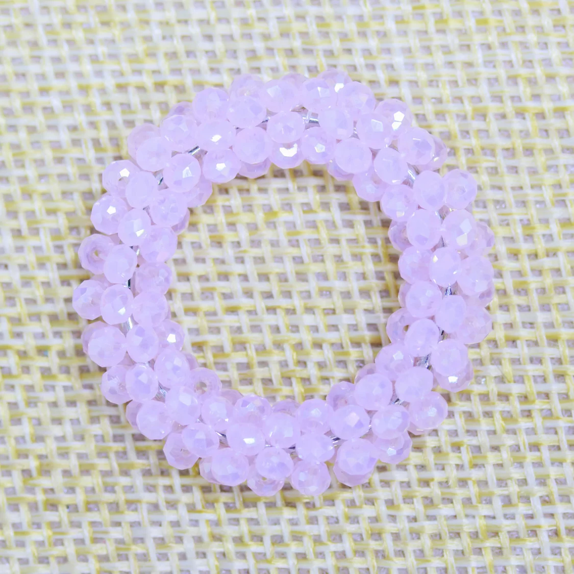 Componente Di Cristalli Intrecciati A Cerchietto 30mm 10pz Rosa-COMPONENTI DI CRISTALLI E STRASS | Worldofjewel.com