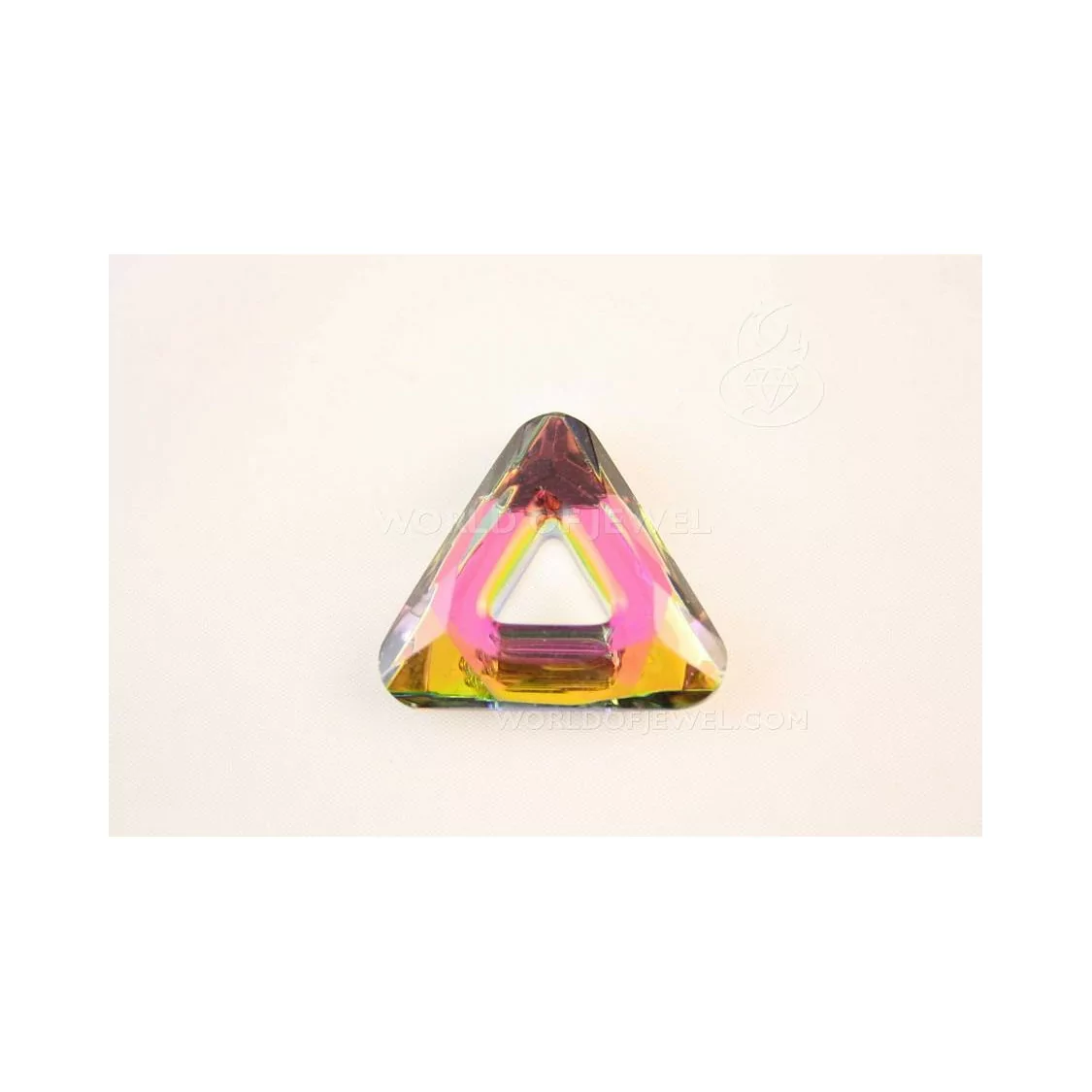 Componente Di Cristallo Triangolo 27mm 12pz - Arcobaleno-CRISTALLI FORME | Worldofjewel.com