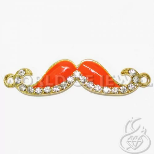 Moustache Moustache Latón Componente 55x12mm 18pcs Naranja Dorado Fluo