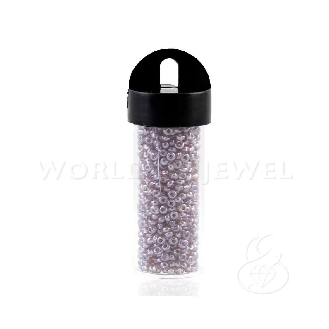 Conteria Di Vetro 2mm Con Contenitore 2,5x5,7cm - 16gr Viola-CONTERIA | Worldofjewel.com