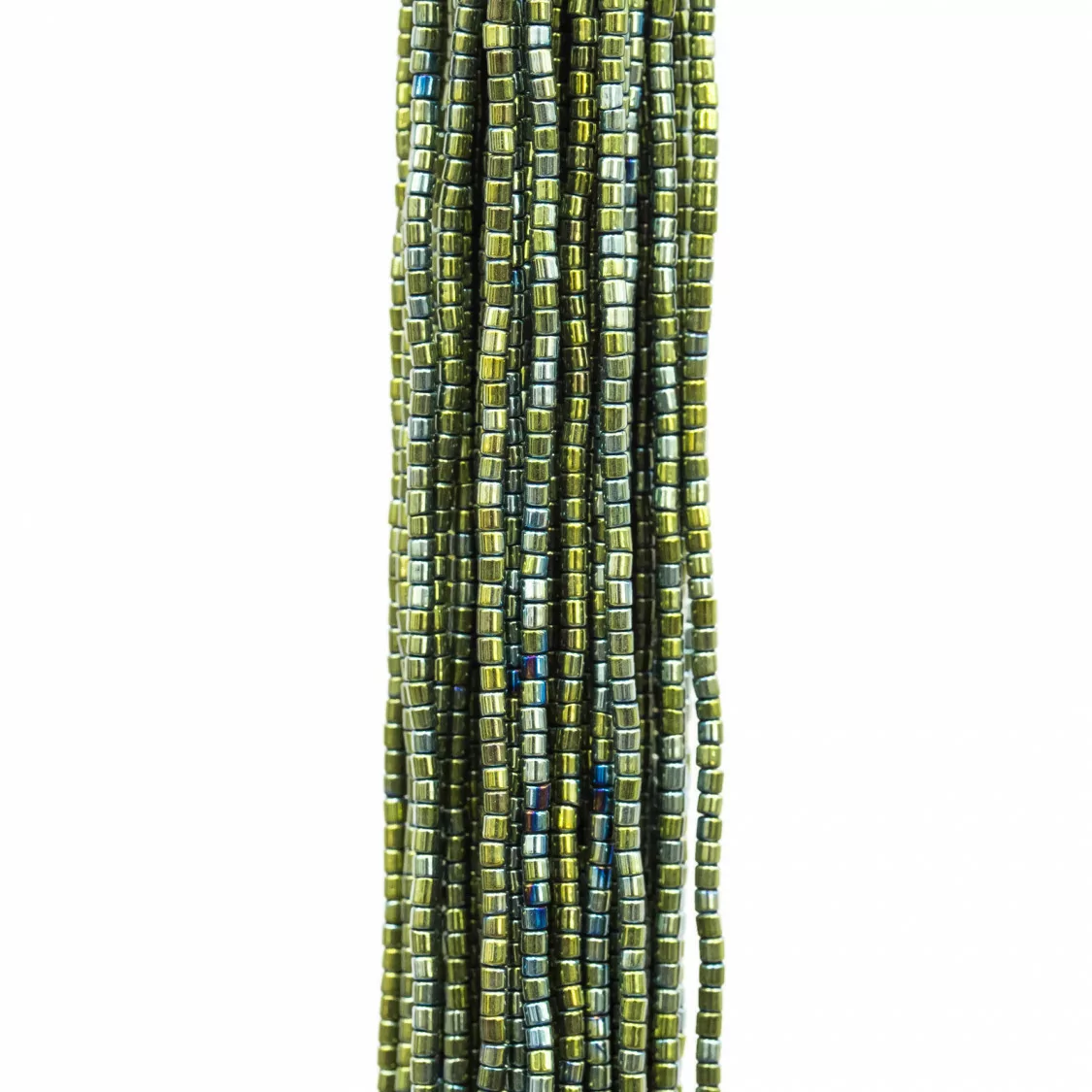 Ematite Cilindro 1,5x1,5mm Verde-EMATITE VERDE | Worldofjewel.com