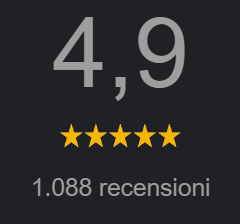 Oltre 1000 clienti soddisfatti su Google Reviews